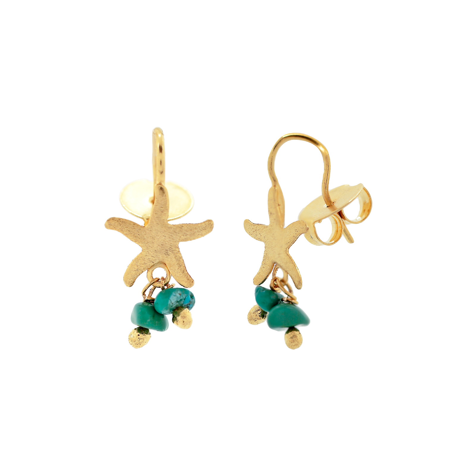 Pendiente Estrella de Mar turquesa