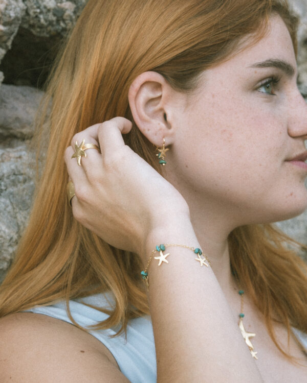 Pulsera Estrellas de Mar turquesa