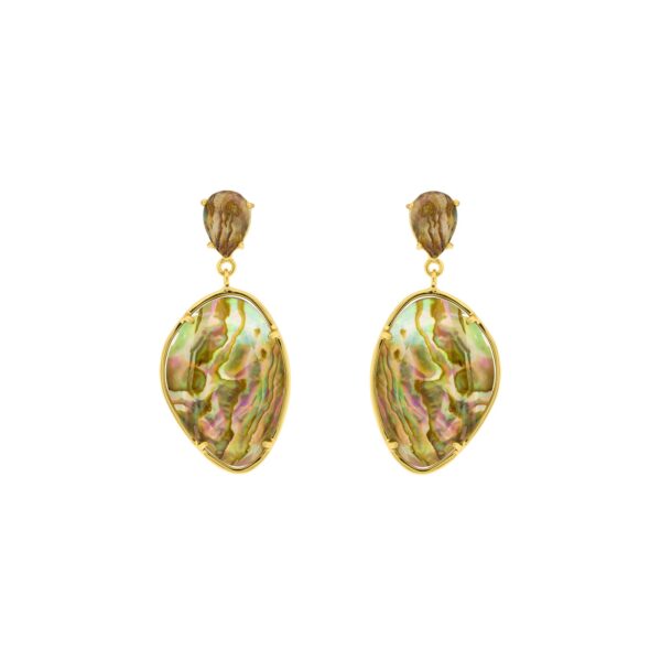 SLOPE AND GRAY gold plated faceted crystal MADREPERLA