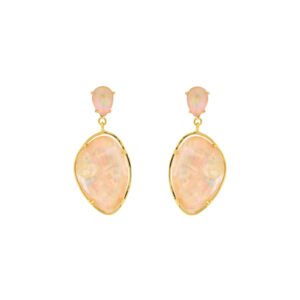 SLOPE AND pink gold plated faceted crystal MADREPERLA