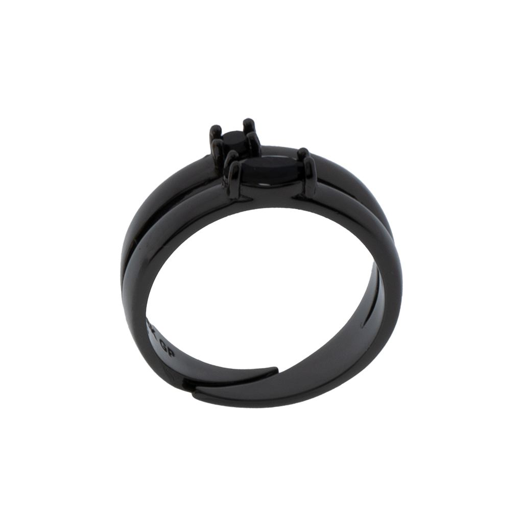 ANILLO UNIVERSAL CON CRISTAL CHAPADO ORO