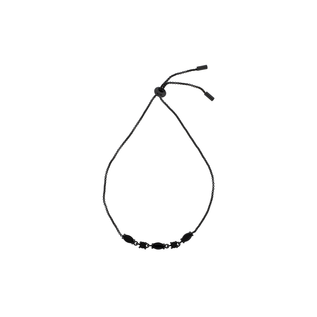 PULSERA CON CADENA REGULABLE Y CRISTAL FACETAD