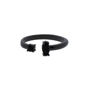 Universal Size Ring with Gold-Plated Crystal