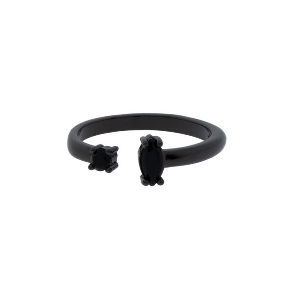 Universal Size Ring with Gold-Plated Crystal