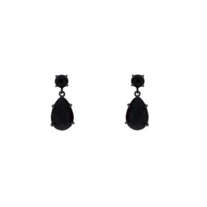 Short Earring with Gold-Plated Crystal