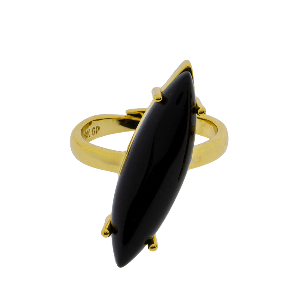 ANILLO TALLA UNIVERSAL CON CRISTAL CHAPADO ORO