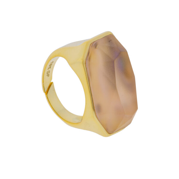 ANILLO TALLA UNIVERSAL CON CRISTAL CHAPADO ORO