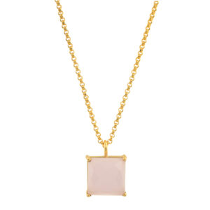 COLLAR CON COLGANTE CUADRADO DE CRISTAL