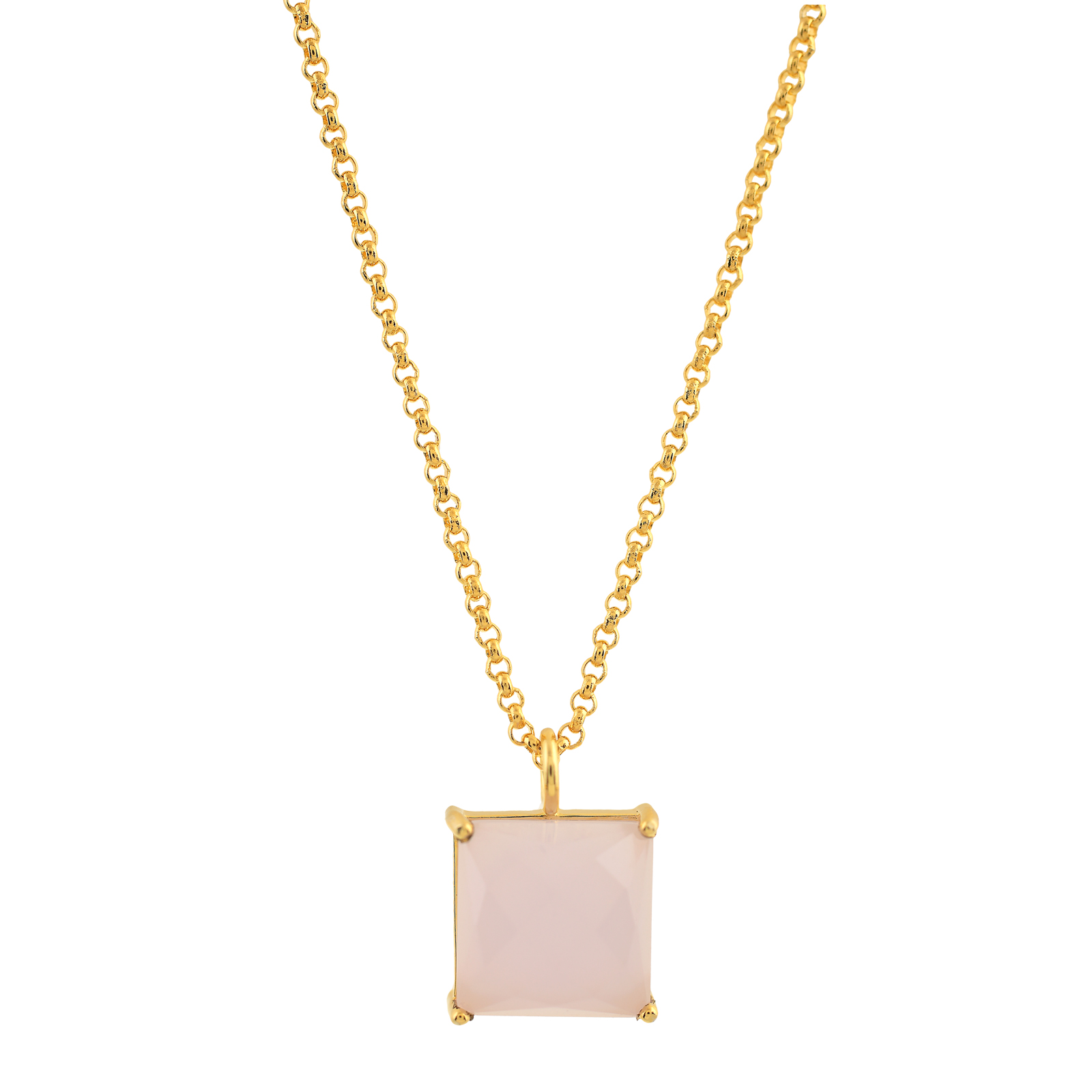COLLAR CON COLGANTE CUADRADO DE CRISTAL