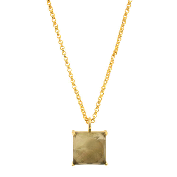 COLLAR CON COLGANTE CUADRADO DE CRISTAL
