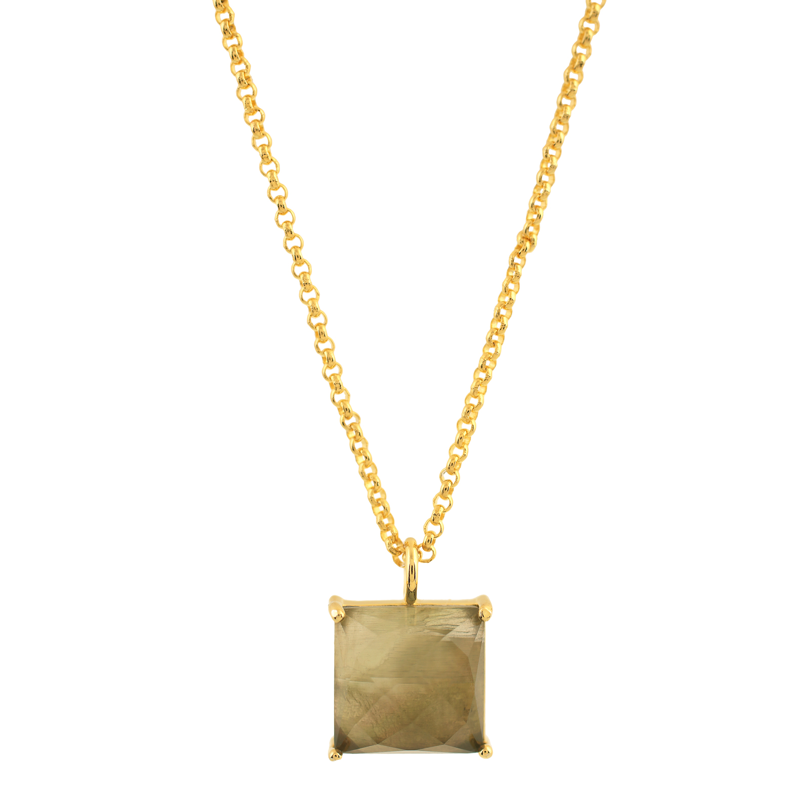 COLLAR CON COLGANTE CUADRADO DE CRISTAL