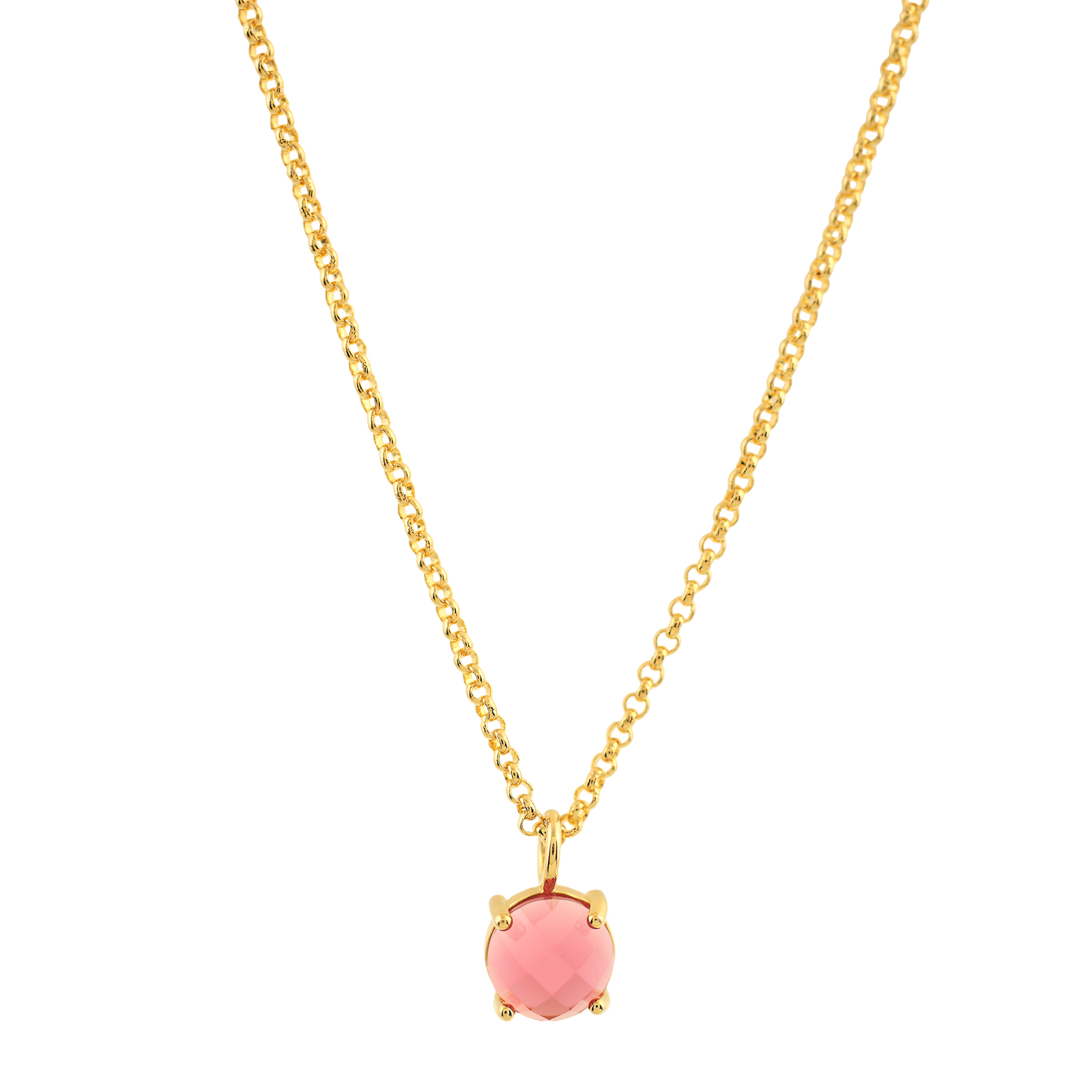 COLLAR CON COLGANTE REDONDO DE CRISTAL