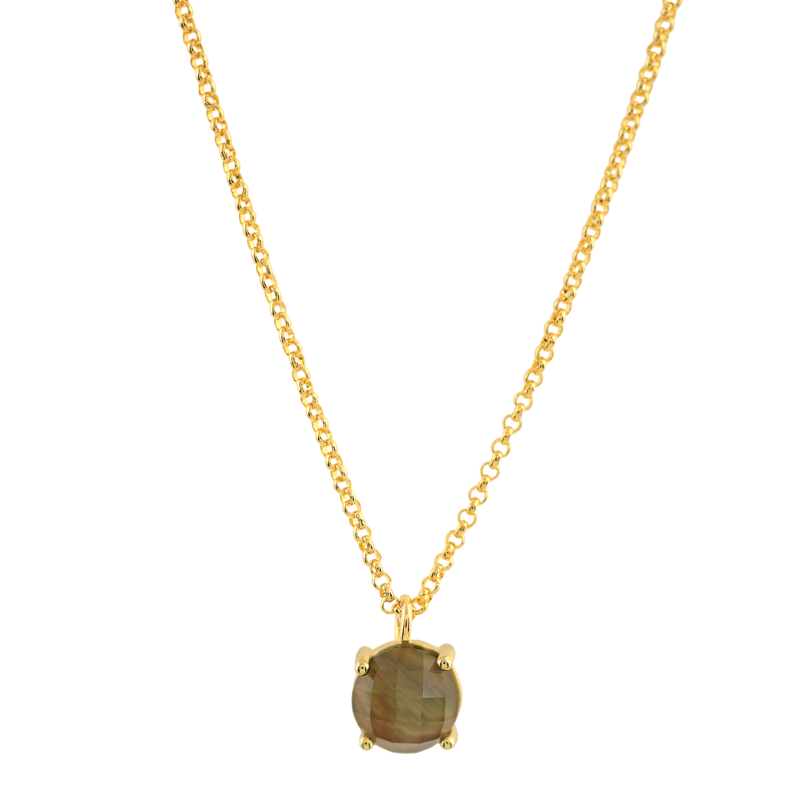 COLLAR CON COLGANTE REDONDO DE CRISTAL