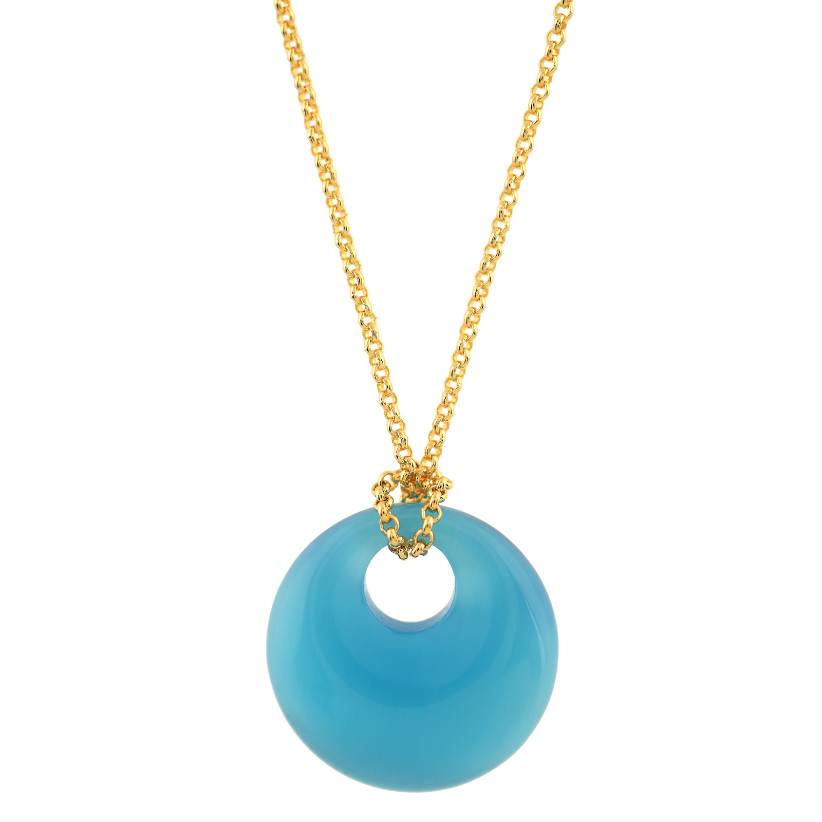 COLLAR CON COLGANTE DE CRISTAL REDONDO