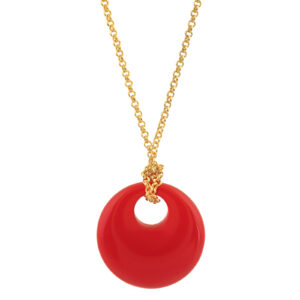 COLLAR CON COLGANTE DE CRISTAL REDONDO
