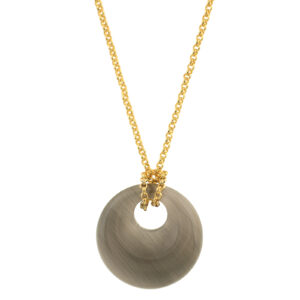 COLLAR CON COLGANTE DE CRISTAL REDONDO