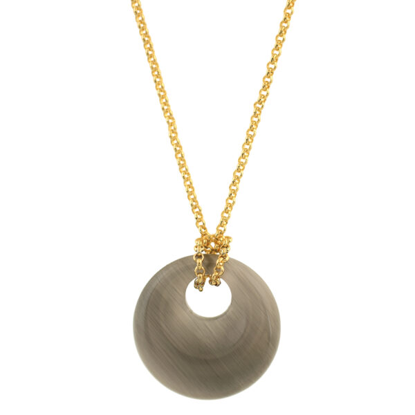COLLAR CON COLGANTE DE CRISTAL REDONDO