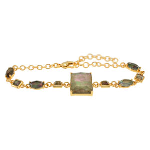 PULSERA FANTASÍA CON CRISTALES FACETADOS
