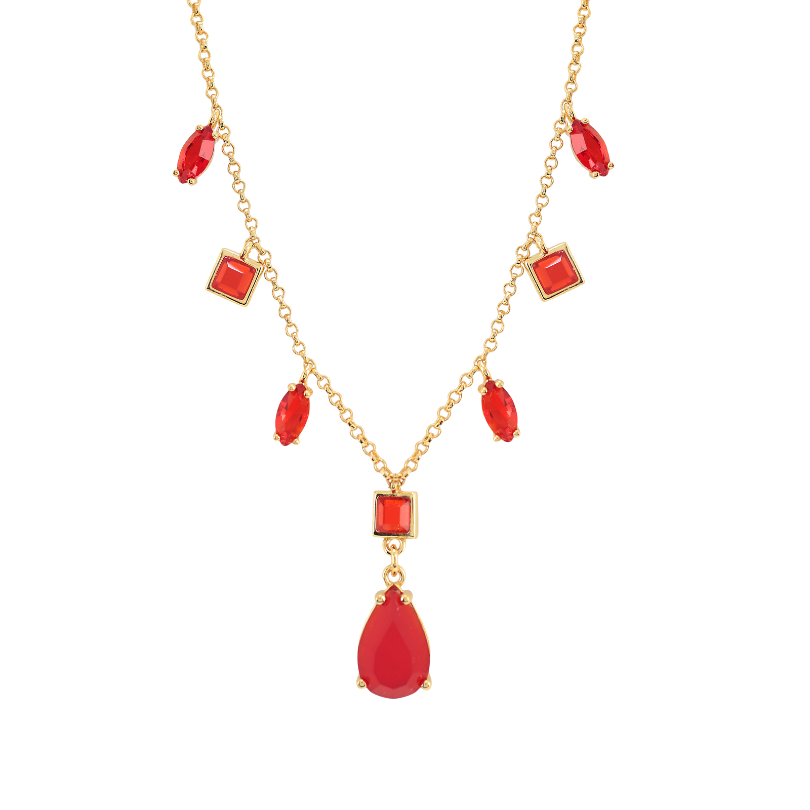 COLLAR FANTASÍA CON CRISTALES FACETADOS