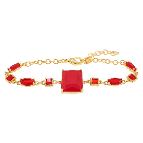 PULSERA FANTASÍA CON CRISTALES FACETADOS