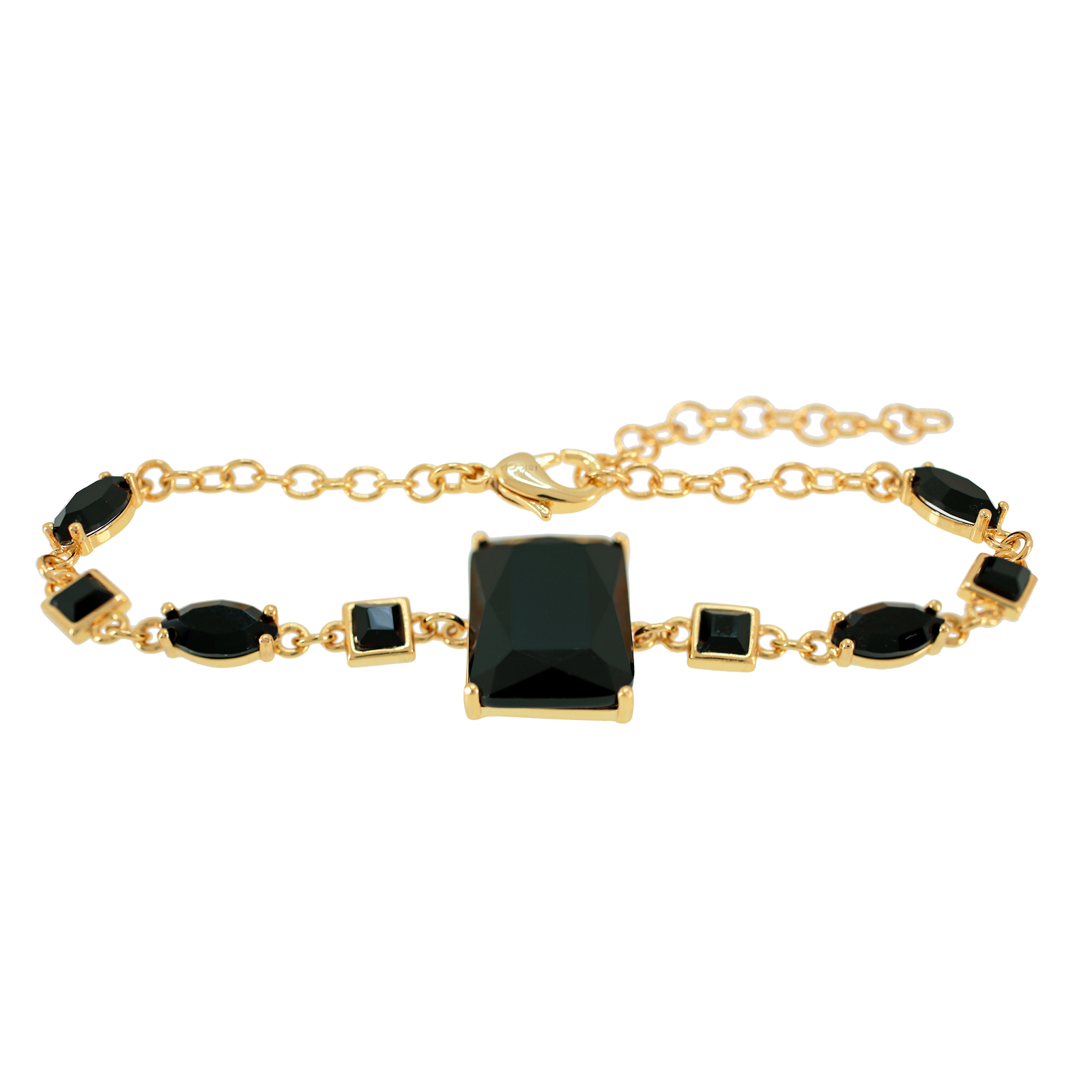 PULSERA FANTASÍA  CON CRISTALES FACETADOS