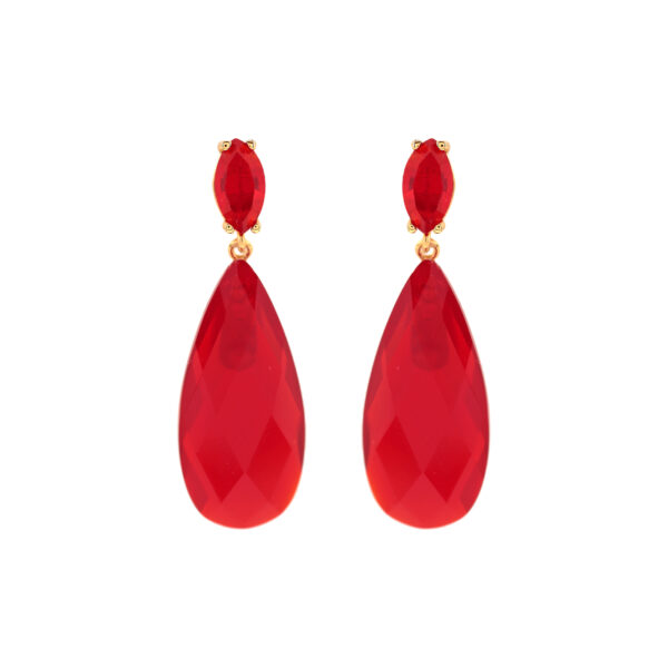 PENDIENTE 2 PIEZAS CRISTAL FACETADO