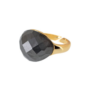 UNIVERSAL SIZE FACETED CRYSTAL RING