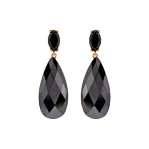 2 PIECE FACETED CRYSTAL EARRING