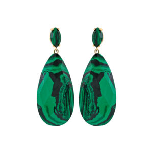 EARRING 2 PIECES LARGE FACETED CRYSTAL