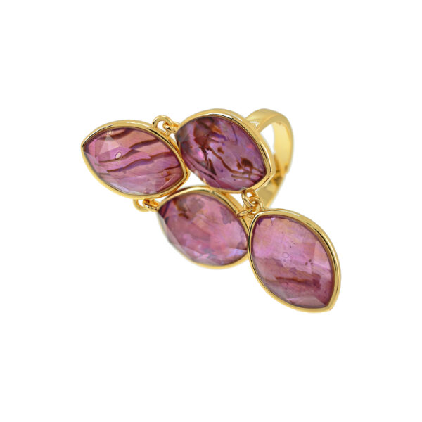 MOBILE RING UNIVERSAL SIZE FACETED CRYSTAL