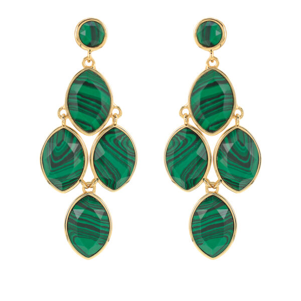 4 RHOMBUS FACETED CRYSTAL EARRING