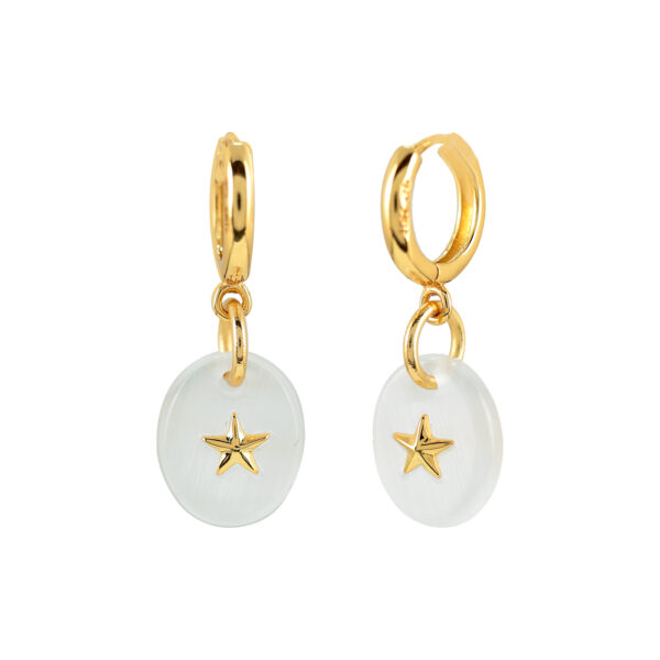 ARO CON ESTRELLA  CON CRISTAL FACETADO