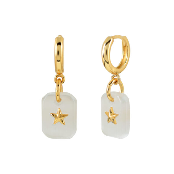 ARO CON ESTRELLA  CON CRISTAL FACETADO