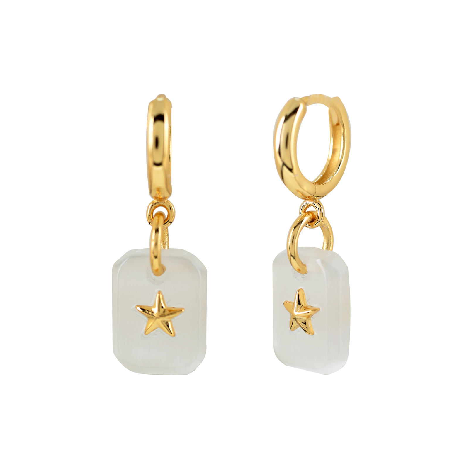 ARO CON ESTRELLA  CON CRISTAL FACETADO