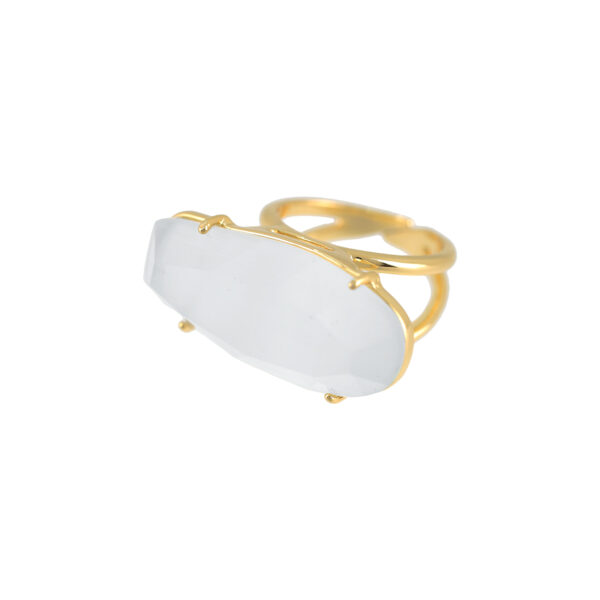 ANILLO TALLA UNIVERSAL CON PIEZA GRANDE DE CRISTAL
