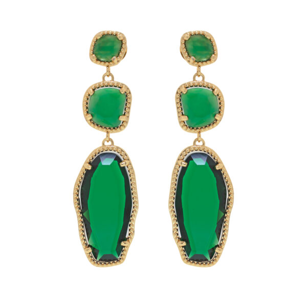 Earring with faceted crystal