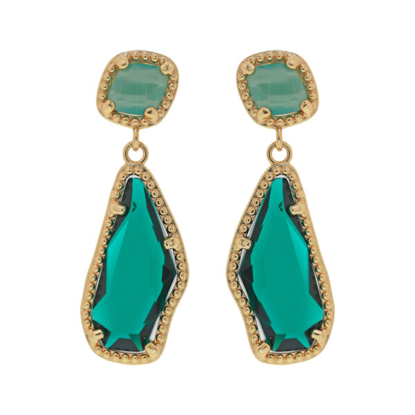 Earring with faceted crystal