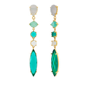 Long blue earring