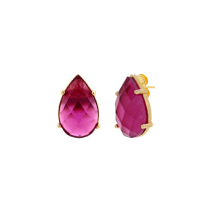 Fuchsia teardrop earring