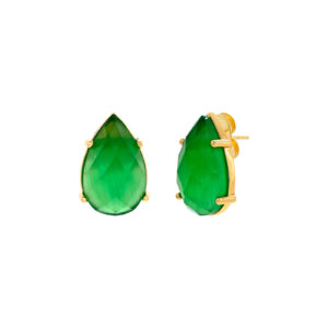 Pendiente lágrima verde