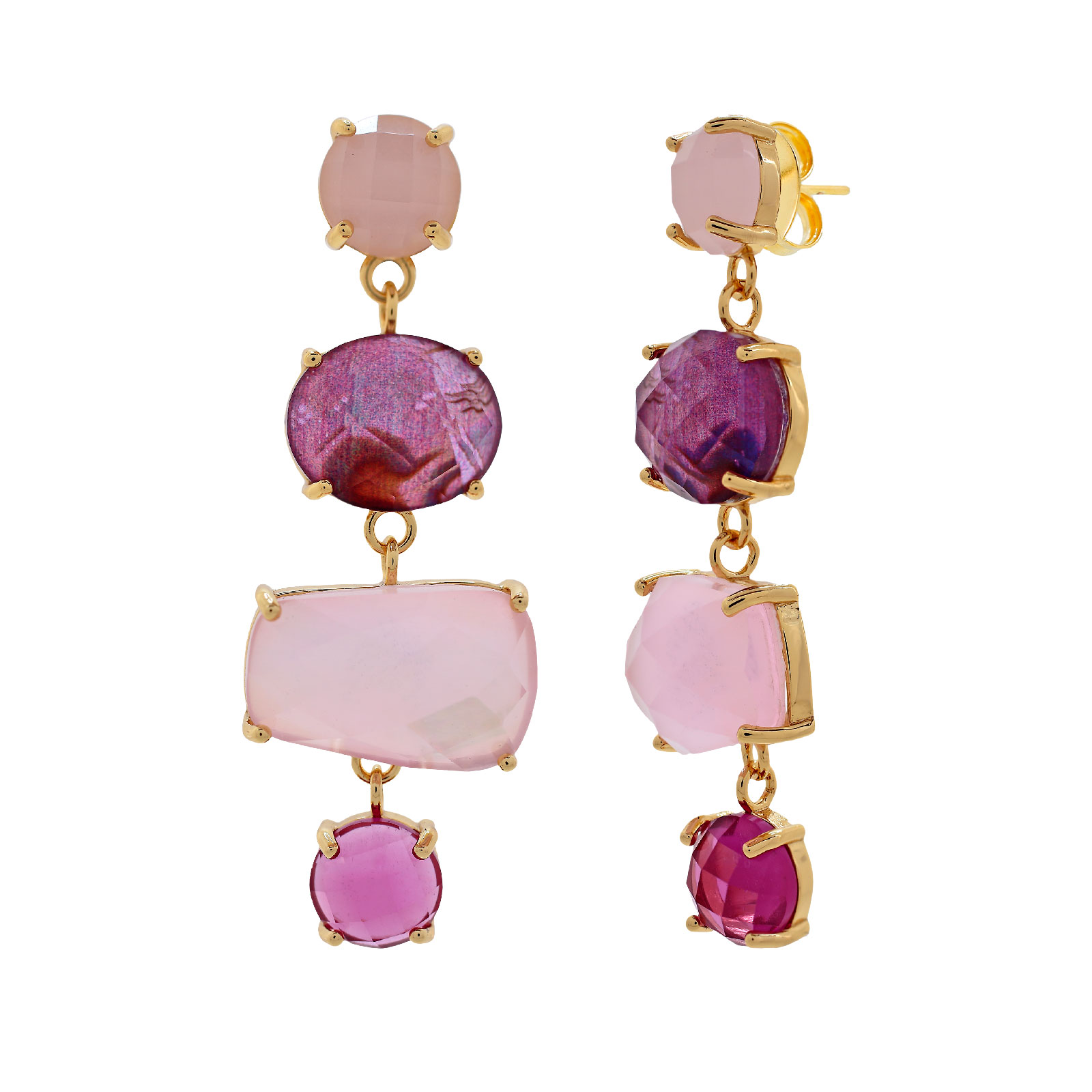 Fuchsia pink earring