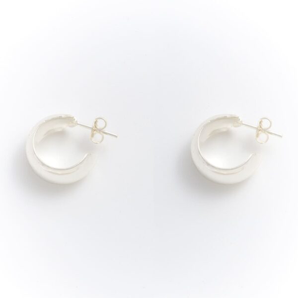 BRIGHT RHODIUM PLATED HOOP 13MM
