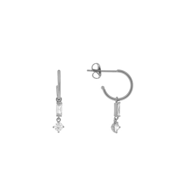 SLOPE COLOR SILVER PLATED RECTANGULAR CIRCONITA RODI