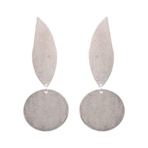 LEAF EARRING WITH CIRCULAR HANDMADE FINISHED