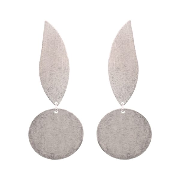 LEAF EARRING WITH CIRCULAR HANDMADE FINISHED