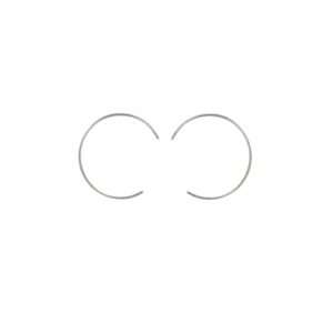 UNEQUAL RING PLATED GLOSS RHODIUM