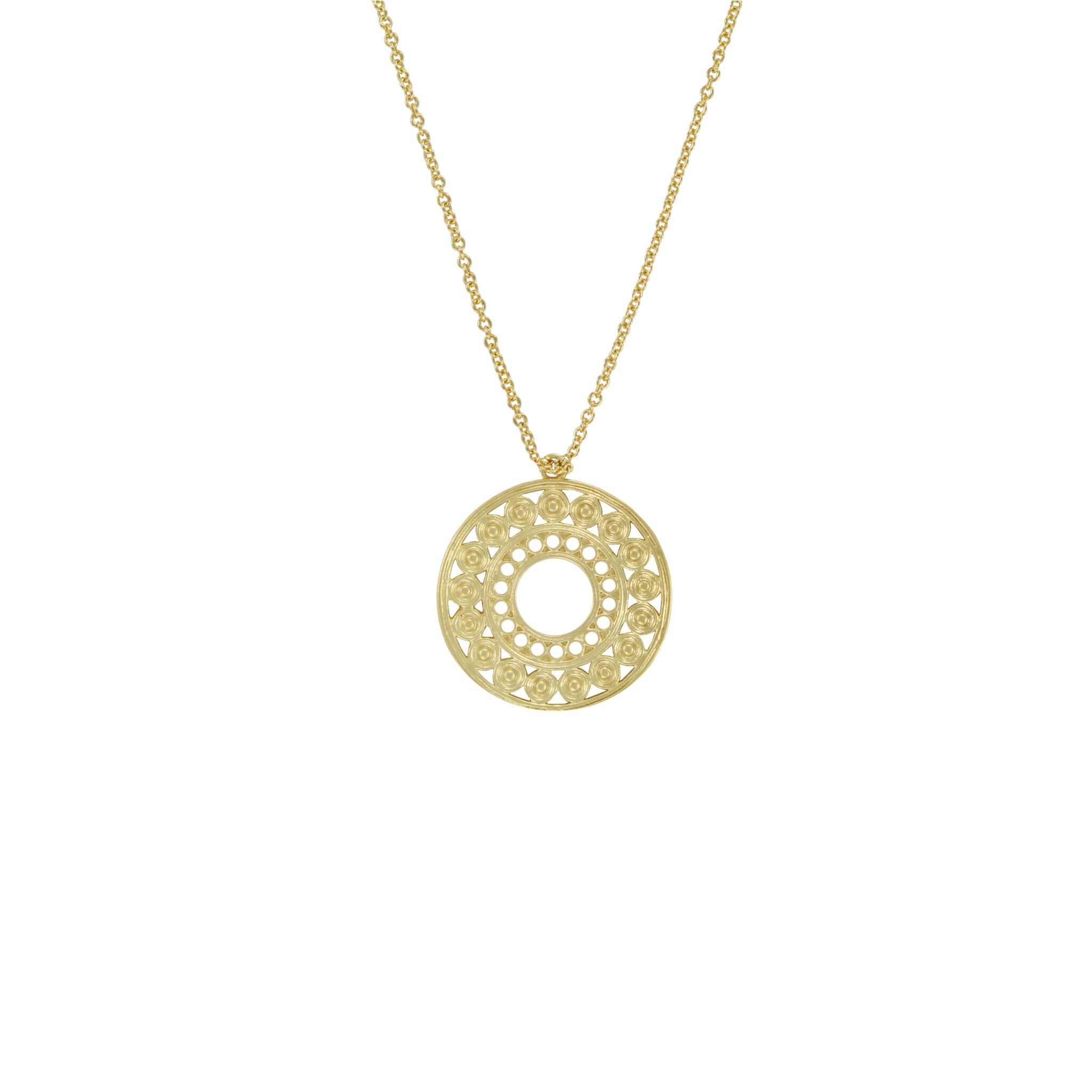 COLLAR ETNICO CHAPADO ORO MATE