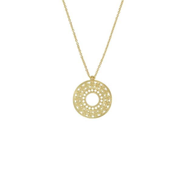 ETHNIC NECKLACE MATT GOLD PLATED