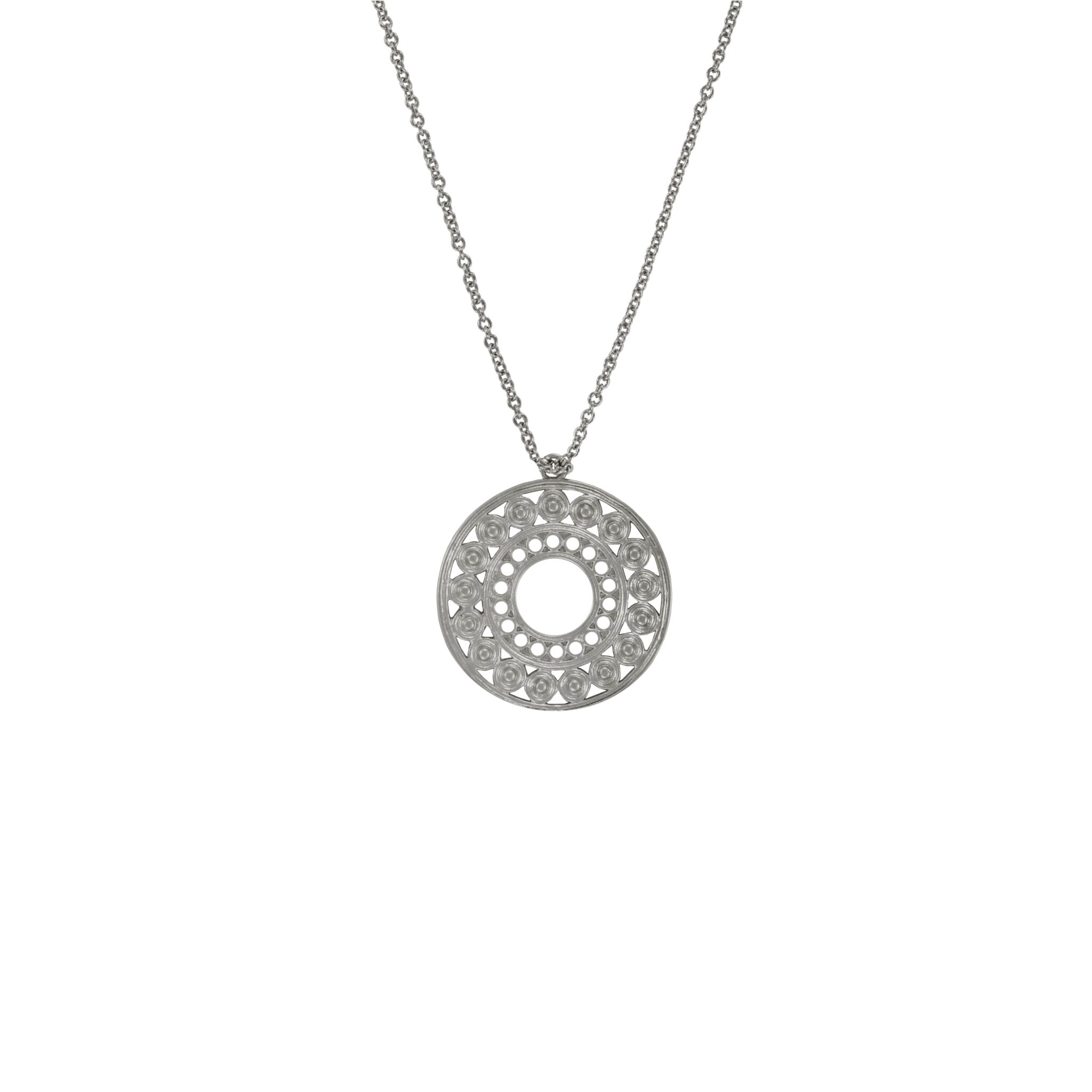 COLLAR ETNICO CHAPADO RODIO MATE