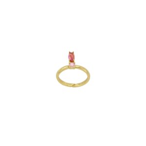UNIVERSAL RING GOLD PLATED MINI CRYSTAL FACETATED MULTICOLO
